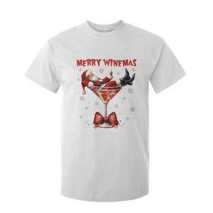 Funny Christmas Wine T Shirt For Kid Santa Feeling Xmas TS14 White Print Your Wear