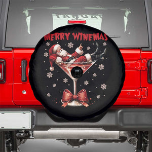 Funny Christmas Wine Spare Tire Cover Santa Feeling Xmas TS14 Black Print Your Wear