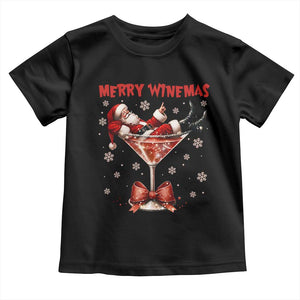 Funny Christmas Wine Toddler T Shirt Santa Feeling Xmas TS14 Black Print Your Wear