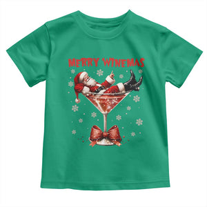 Funny Christmas Wine Toddler T Shirt Santa Feeling Xmas TS14 Irish Green Print Your Wear