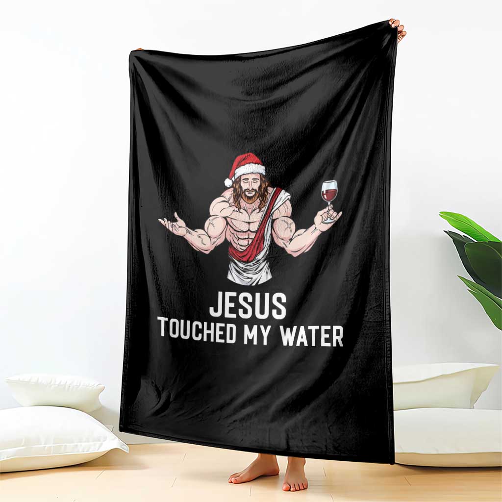Funny Christmas Wine Throw Blanket Jesus Drank Wine TS14 Print Your Wear