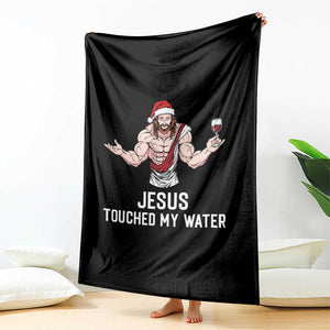 Funny Christmas Wine Throw Blanket Jesus Drank Wine TS14 Print Your Wear