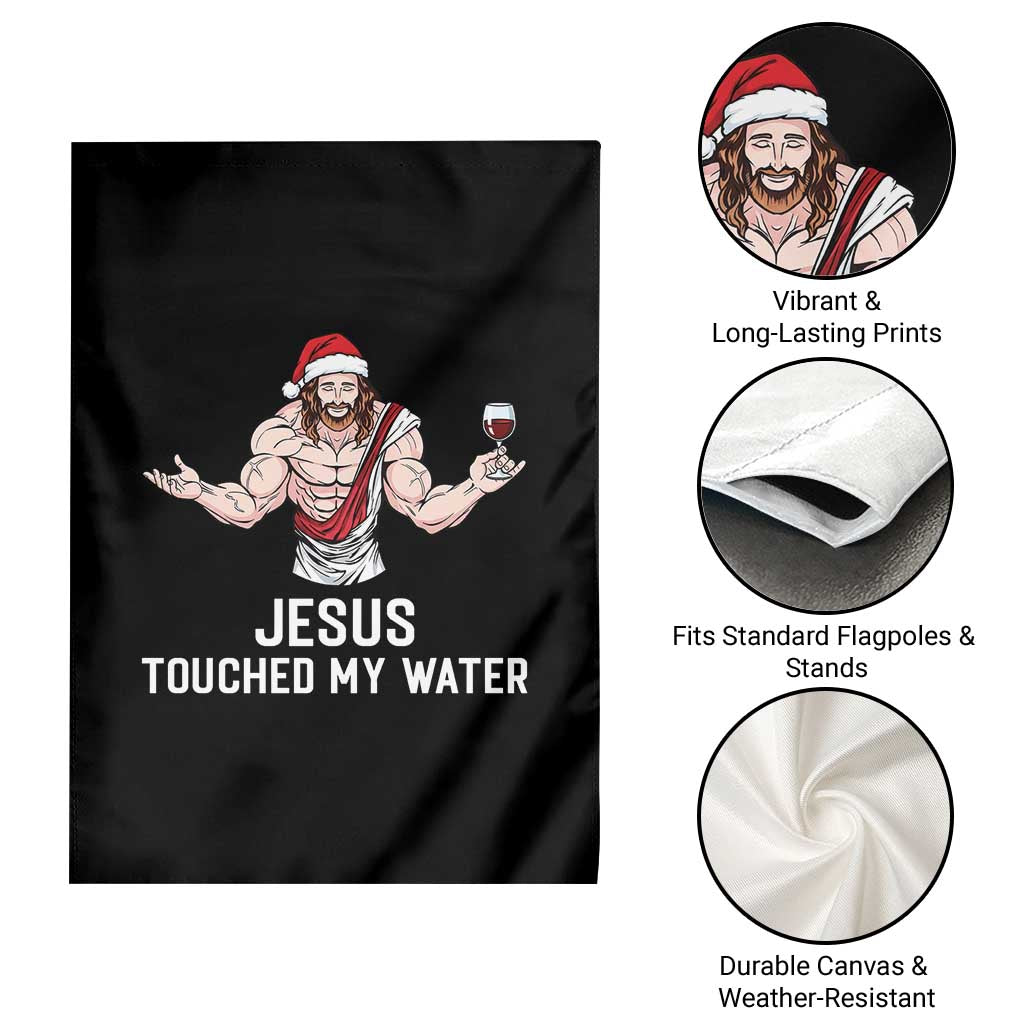 Funny Christmas Wine Garden Flag Jesus Drank Wine TS14 Print Your Wear
