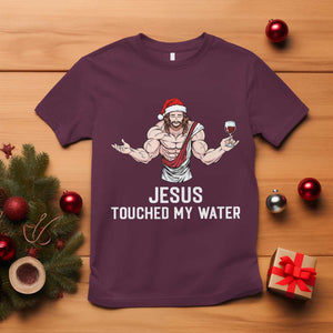 Funny Christmas Wine T Shirt Jesus Drank Wine TS14 Maroon Print Your Wear