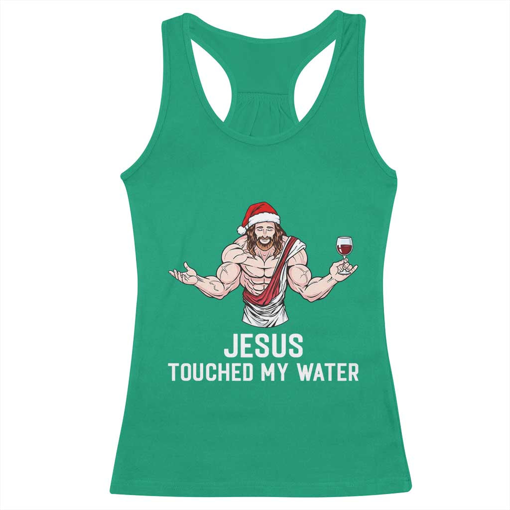 Funny Christmas Wine Racerback Tank Top Jesus Drank Wine TS14 Irish Green Print Your Wear