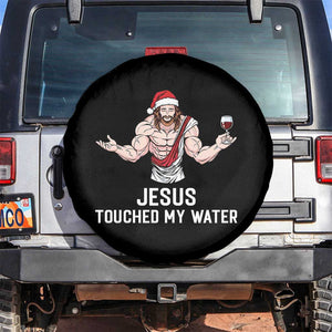 Funny Christmas Wine Spare Tire Cover Jesus Drank Wine TS14 No hole Black Print Your Wear