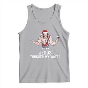 Funny Christmas Wine Tank Top Jesus Drank Wine TS14 Athletic Heather Print Your Wear