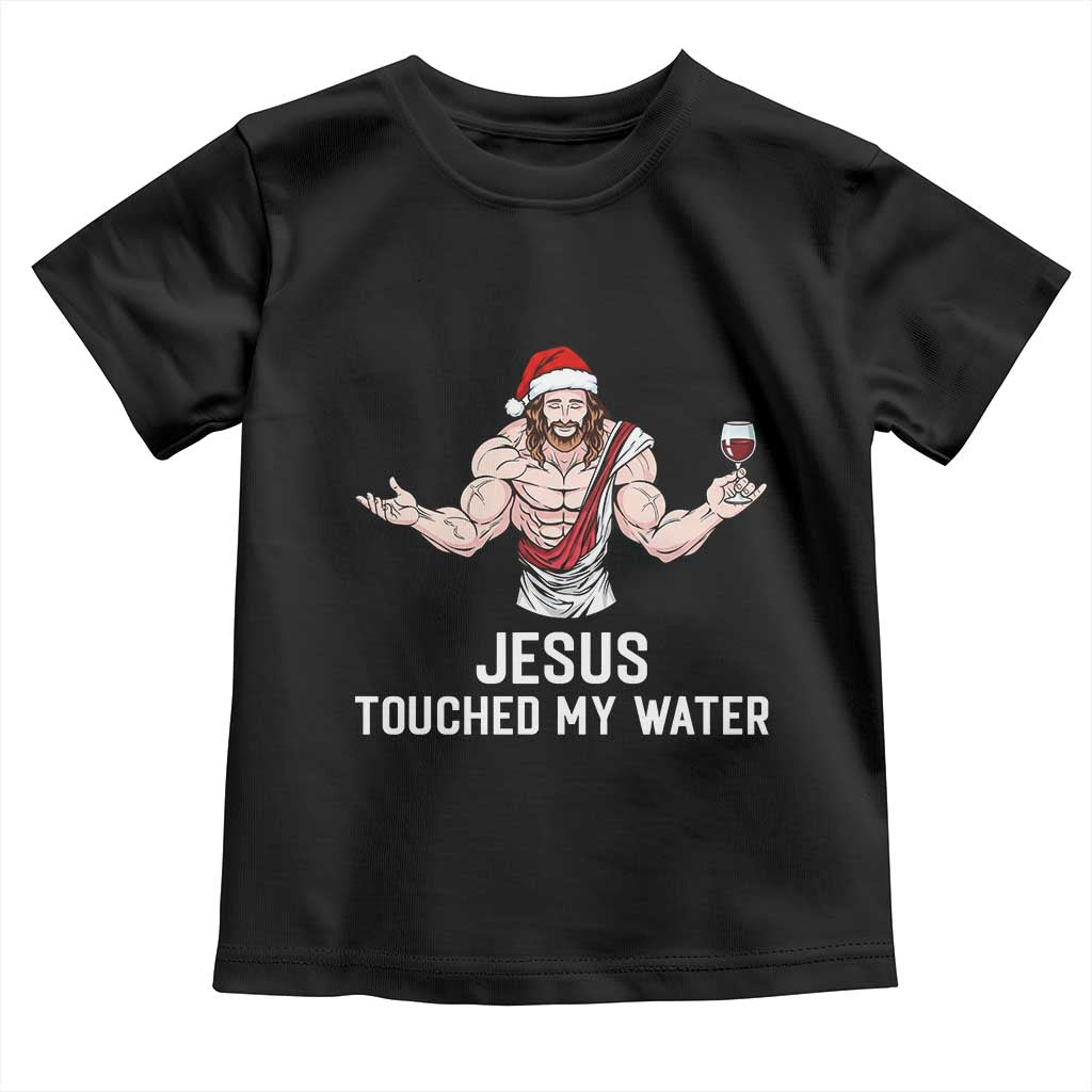 Funny Christmas Wine Toddler T Shirt Jesus Drank Wine TS14 Black Print Your Wear