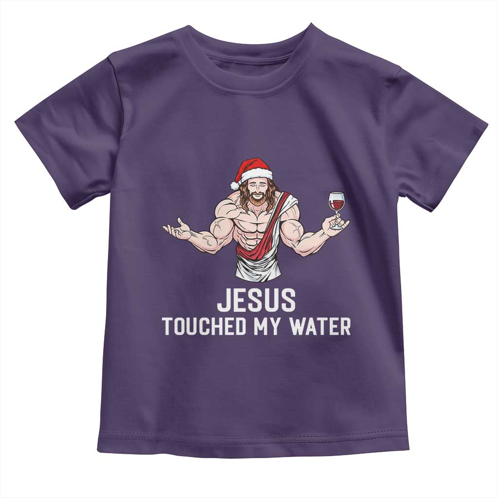 Funny Christmas Wine Toddler T Shirt Jesus Drank Wine TS14 Purple Print Your Wear