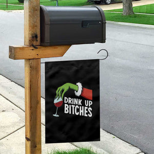 Funny Christmas Wine Garden Flag Drink Up Bitches TS14 Print Your Wear