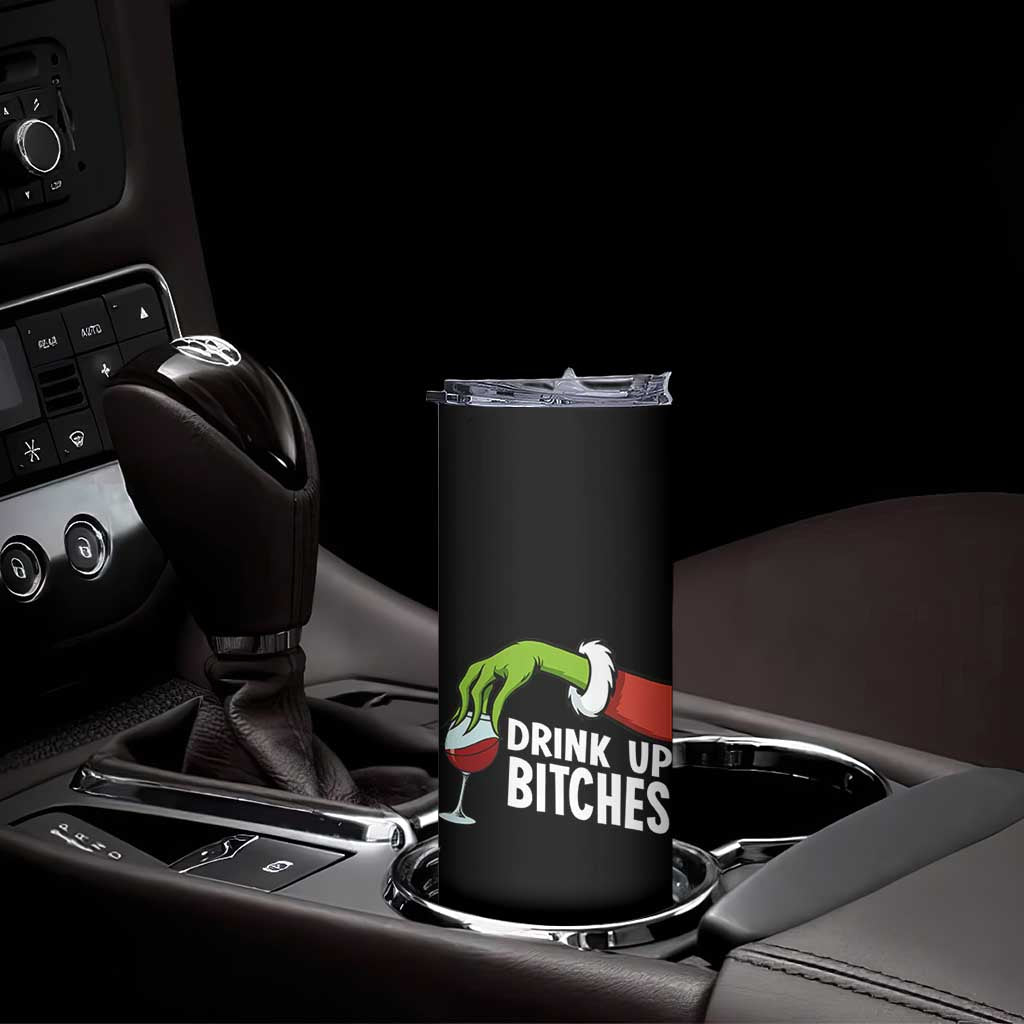 Funny Christmas Wine Skinny Tumbler Drink Up Bitches TS14 Print Your Wear