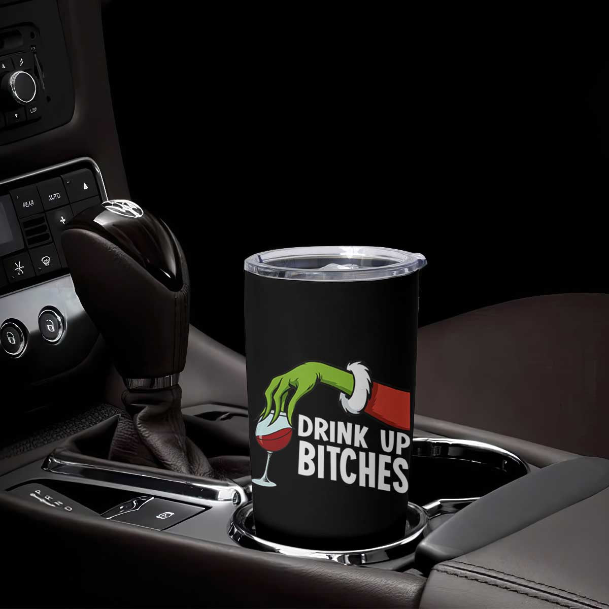 Funny Christmas Wine Tumbler Cup Drink Up Bitches TS14 Print Your Wear