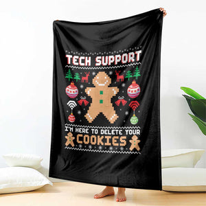 Tech Support Christmas Throw Blanket I Am Here To Delete Your Cookies TS14 Print Your Wear
