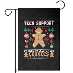 Tech Support Christmas Garden Flag I Am Here To Delete Your Cookies TS14 Black Print Your Wear