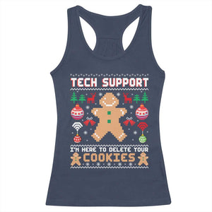 Tech Support Christmas Racerback Tank Top I Am Here To Delete Your Cookies TS14 Navy Print Your Wear