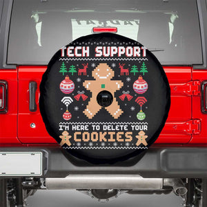 Tech Support Christmas Spare Tire Cover I Am Here To Delete Your Cookies TS14 Black Print Your Wear