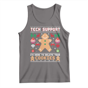 Tech Support Christmas Tank Top I Am Here To Delete Your Cookies TS14 Deep Heather Print Your Wear