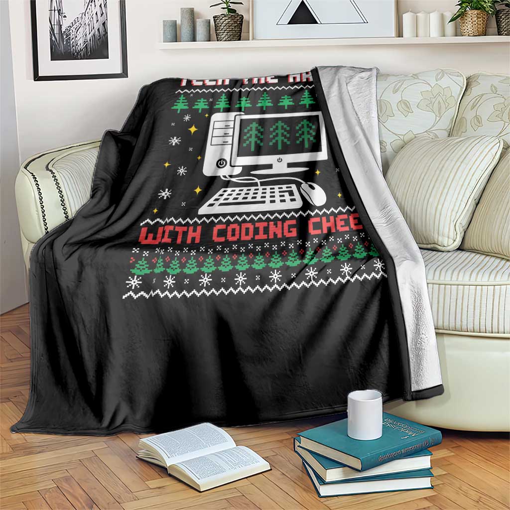 Tech Support Christmas Throw Blanket Tech The Halls With Cooking Cheer TS14 Print Your Wear
