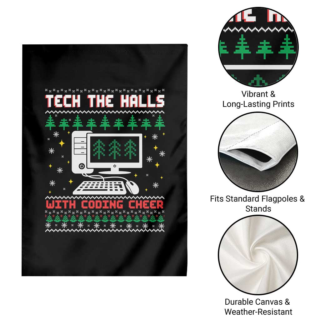 Tech Support Christmas Garden Flag Tech The Halls With Cooking Cheer TS14 Print Your Wear