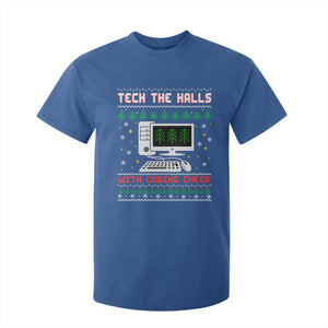 Tech Support Christmas T Shirt For Kid Tech The Halls With Cooking Cheer TS14 Royal Blue Print Your Wear
