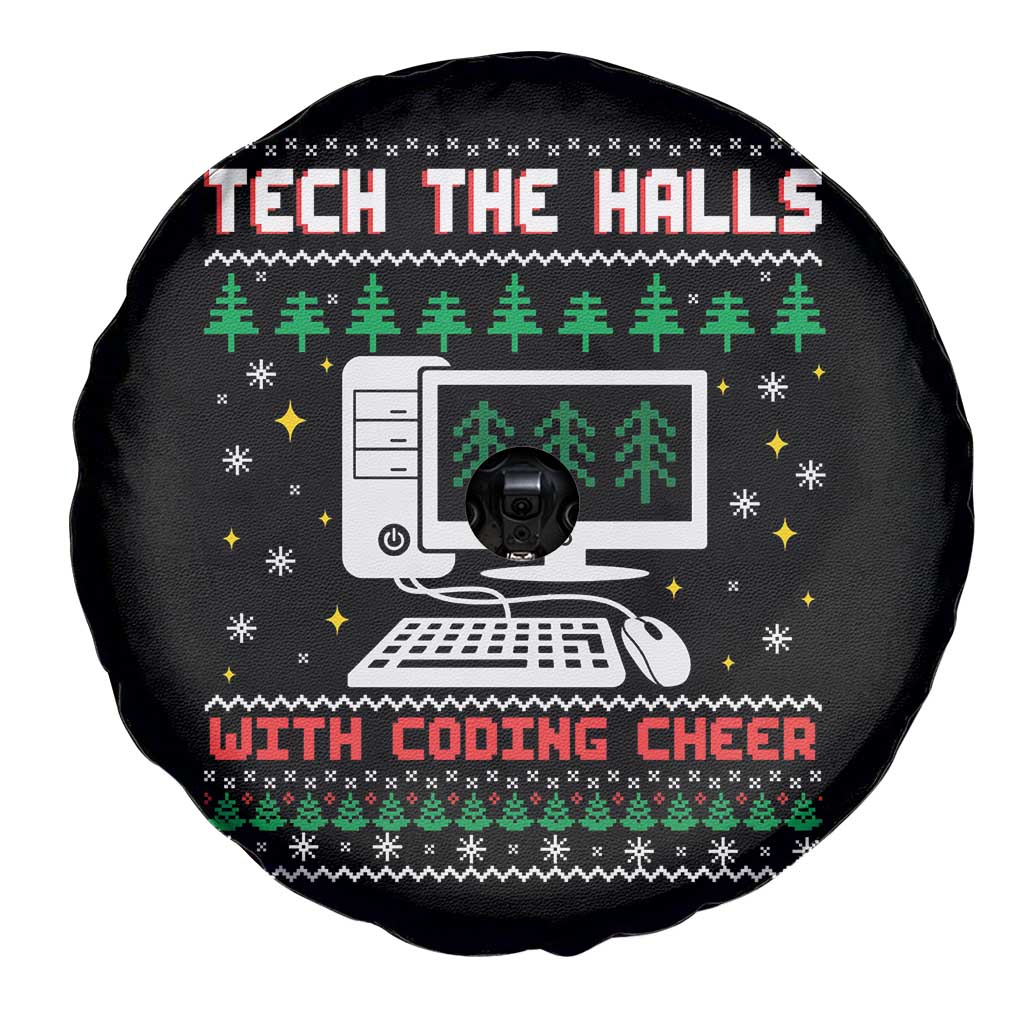 Tech Support Christmas Spare Tire Cover Tech The Halls With Cooking Cheer TS14 Print Your Wear