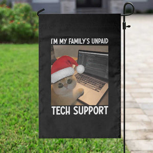 Funny Tech Support Cat Christmas Garden Flag TS14 Print Your Wear