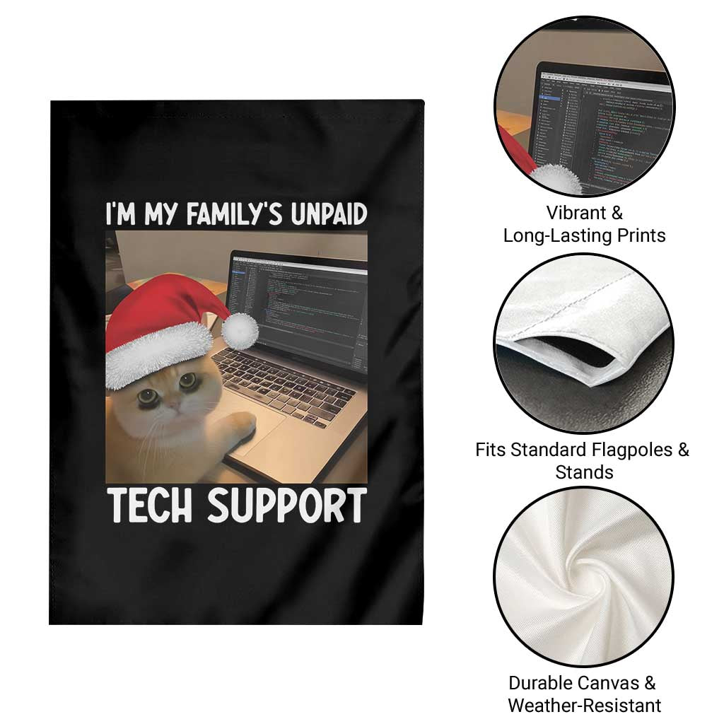 Funny Tech Support Cat Christmas Garden Flag TS14 Print Your Wear