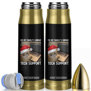 Funny Tech Support Cat Christmas Bullet Tumbler TS14 Black Print Your Wear