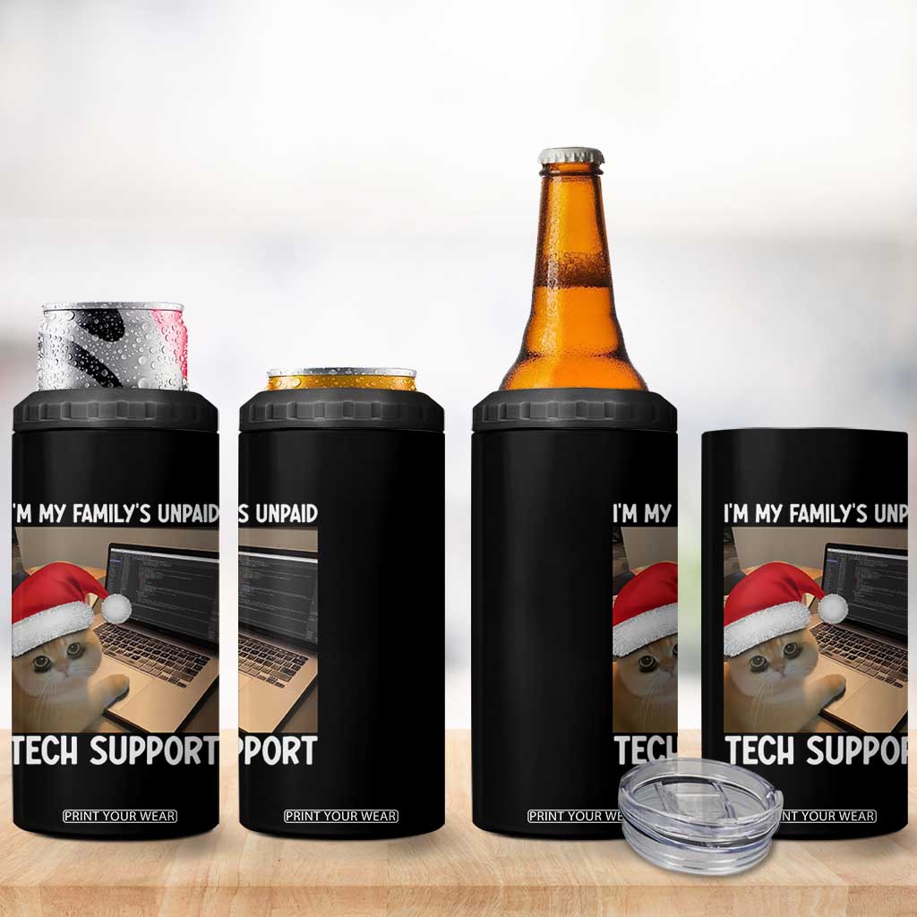 Funny Tech Support Cat Christmas 4 in 1 Can Cooler Tumbler TS14 Print Your Wear