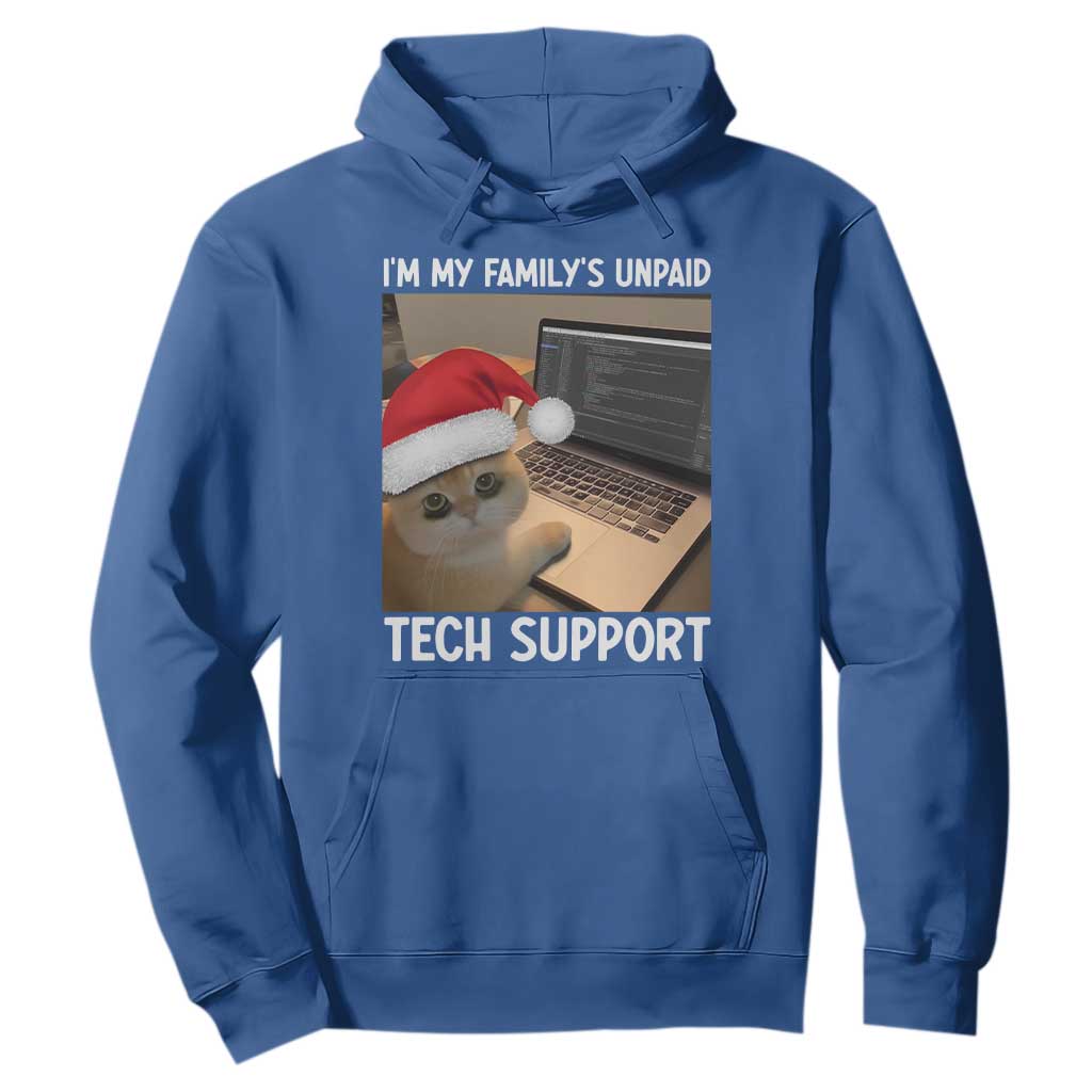 Funny Tech Support Cat Christmas Hoodie TS14 Royal Blue Print Your Wear