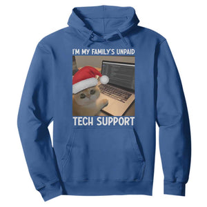Funny Tech Support Cat Christmas Hoodie TS14 Royal Blue Print Your Wear