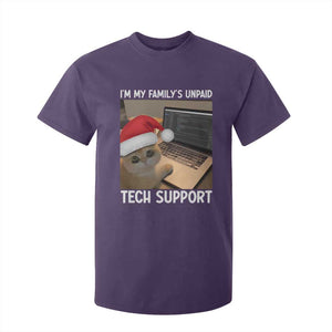 Funny Tech Support Cat Christmas T Shirt For Kid TS14 Purple Print Your Wear