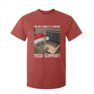 Funny Tech Support Cat Christmas T Shirt For Kid TS14 Red Print Your Wear