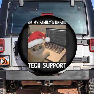 Funny Tech Support Cat Christmas Spare Tire Cover TS14 No hole Black Print Your Wear