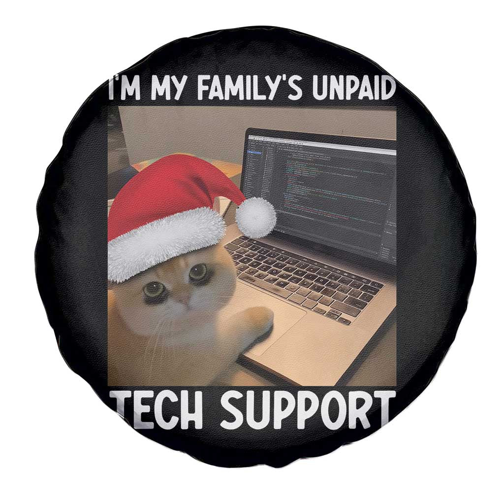 Funny Tech Support Cat Christmas Spare Tire Cover TS14 Print Your Wear