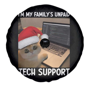 Funny Tech Support Cat Christmas Spare Tire Cover TS14 Print Your Wear