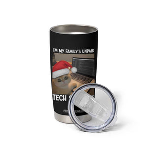 Funny Tech Support Cat Christmas Tumbler Cup TS14 Print Your Wear