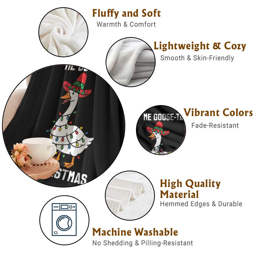 Me Goose Ta Throw Blanket Funny Mexican Christmas TS14 Print Your Wear