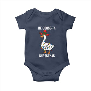 Me Goose Ta Baby Onesie Funny Mexican Christmas TS14 Navy Print Your Wear