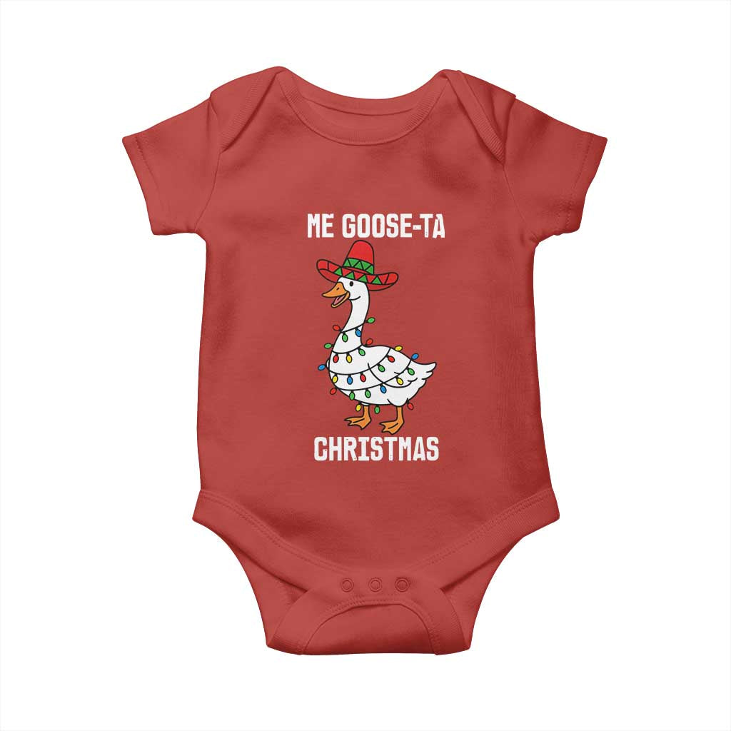 Me Goose Ta Baby Onesie Funny Mexican Christmas TS14 Red Print Your Wear