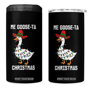 Me Goose Ta 4 in 1 Can Cooler Tumbler Funny Mexican Christmas TS14 One Size: 16 oz Black Print Your Wear