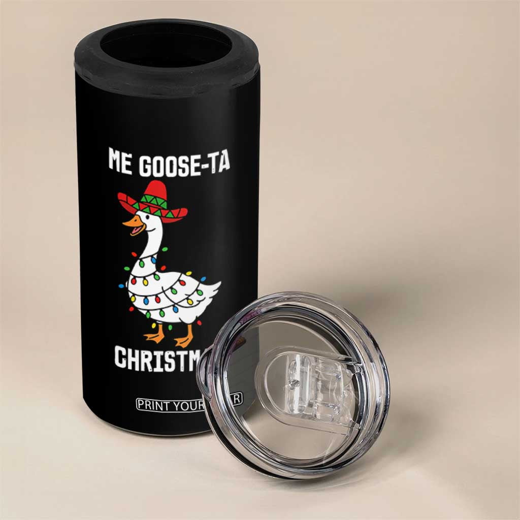 Me Goose Ta 4 in 1 Can Cooler Tumbler Funny Mexican Christmas - Print Your Wear