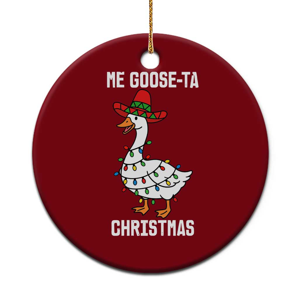 Me Goose Ta Ceramic Ornament Funny Mexican Christmas TS14 1pc Red Print Your Wear