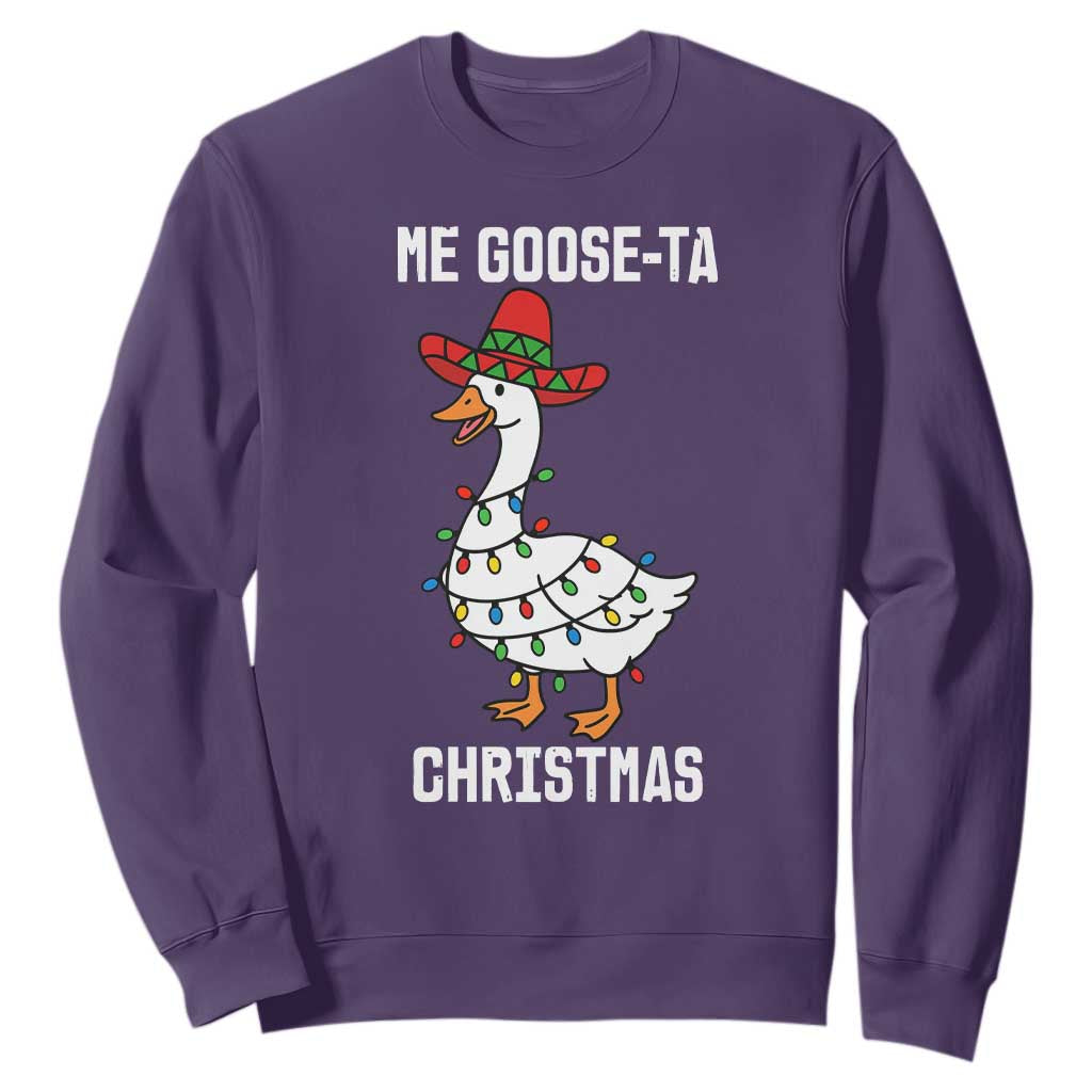Me Goose Ta Sweatshirt Funny Mexican Christmas TS14 Purple Print Your Wear