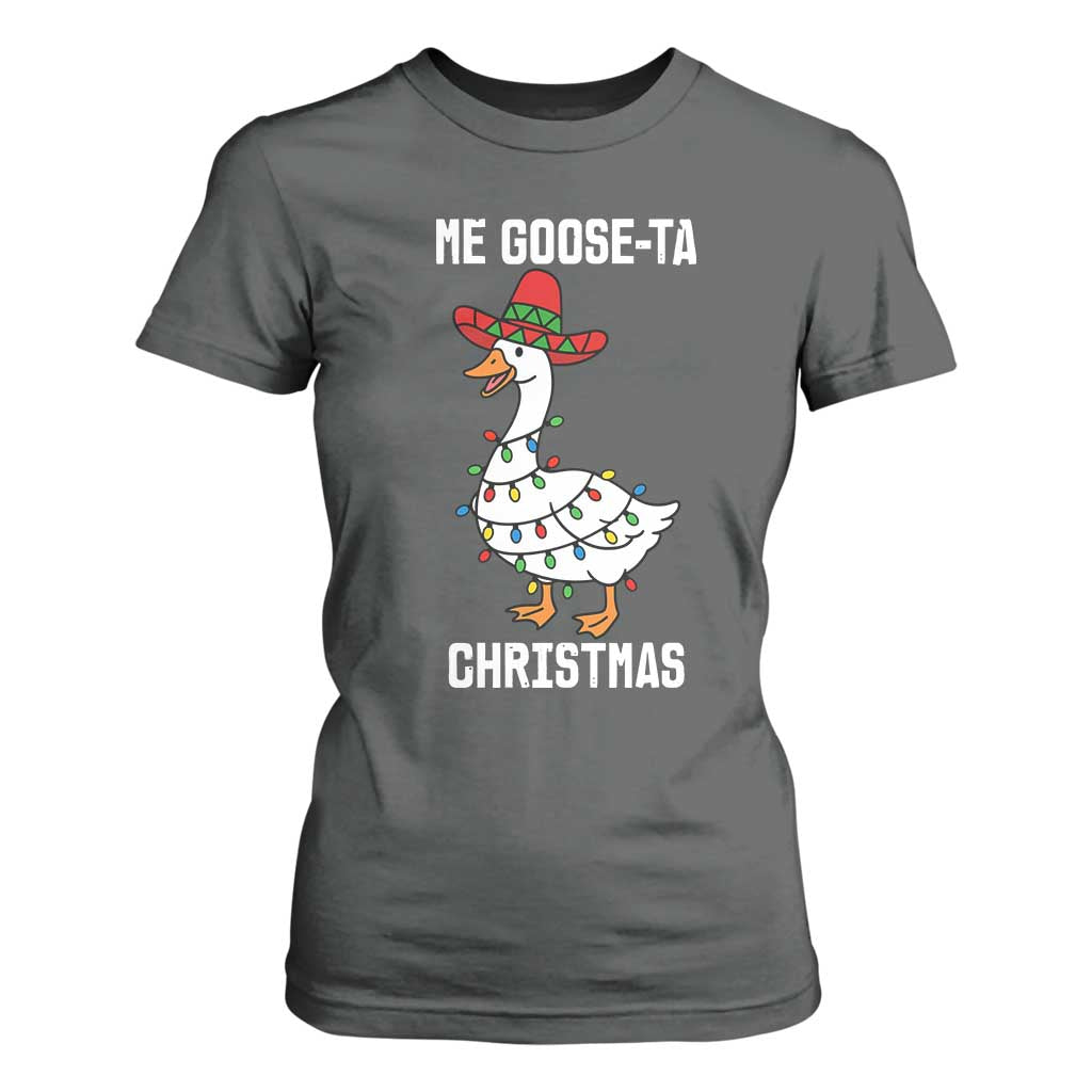 Me Goose Ta T Shirt For Women Funny Mexican Christmas TS14 Dark Heather Print Your Wear