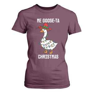 Me Goose Ta T Shirt For Women Funny Mexican Christmas TS14 Maroon Print Your Wear