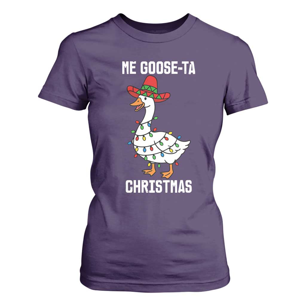 Me Goose Ta T Shirt For Women Funny Mexican Christmas TS14 Purple Print Your Wear