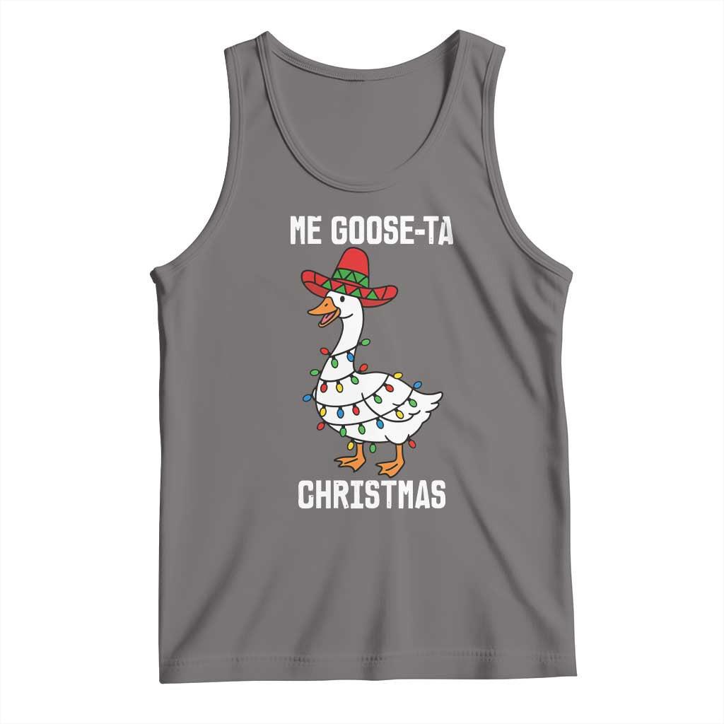 Me Goose Ta Tank Top Funny Mexican Christmas TS14 Deep Heather Print Your Wear