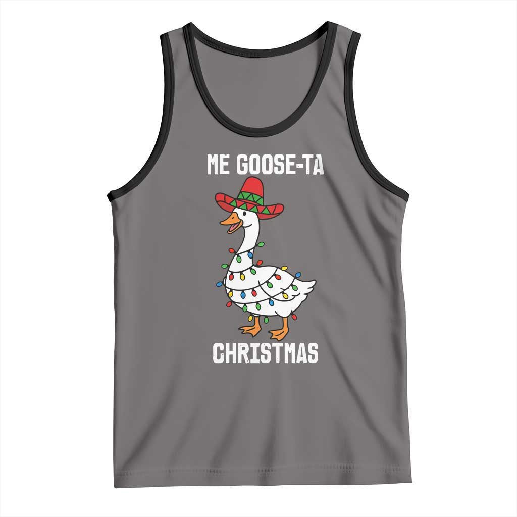 Me Goose Ta Tank Top Funny Mexican Christmas TS14 Deep Heather Black Print Your Wear