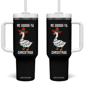 Me Goose Ta Tumbler With Handle Funny Mexican Christmas - Print Your Wear